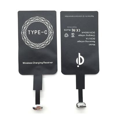 China Transform To Wire Charging Into Qi Standard Wireless Charging Wireless Charger Receiver For iPhone /Type-C/Micro USB for sale