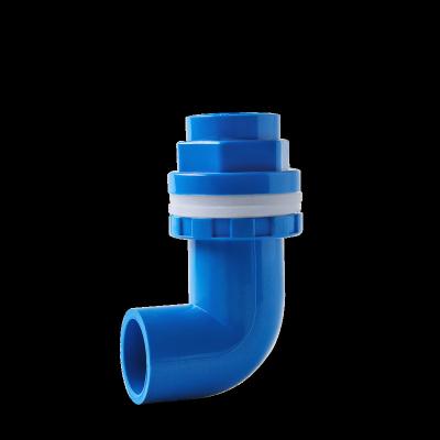 China Hose Lines Connect Plastic UPVC Elbow Bulkhead Aquarium Drain Adapter Water Quick Fittings Fitting For Water Tank for sale