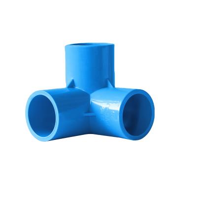 China Three-dimensional Four-way Right Angle Joint Gray Water Pipe Diy Water Supply PVC Pipe Fittings Accessories for sale