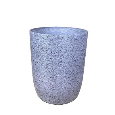 China Lines grain minimalist Yuzhou style flower pot plant design medium concrete pot style plastic planter for sale