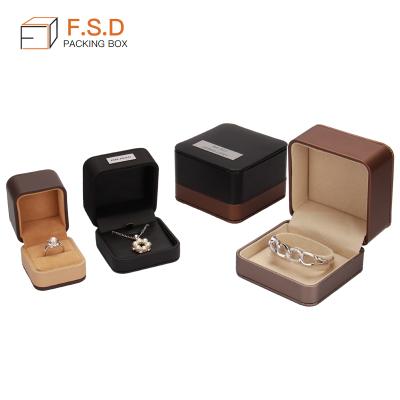 China FSD Handmade High Quality Luxury Custom Logo PU Leather Jewelry Box Gift Box for sale