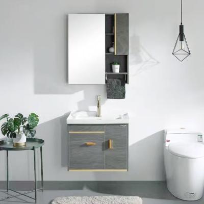 China Modern Luxury Bathroom Vanity Furniture Cabinet Double Wall Mounted Bathroom Sink Cabinets for sale