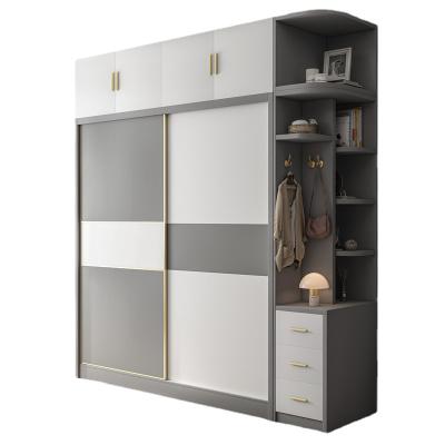 China New Design Adjustable Hot Sales Modern Bedroom Furniture Wardrobe Closet (Size) Wardrobe With Sliding for sale