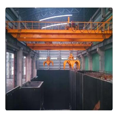 China Bridge Crane Heavy Duty Electric 50 Ton 60 Ton 100 Ton Slag Grab Overhead Crane for sale