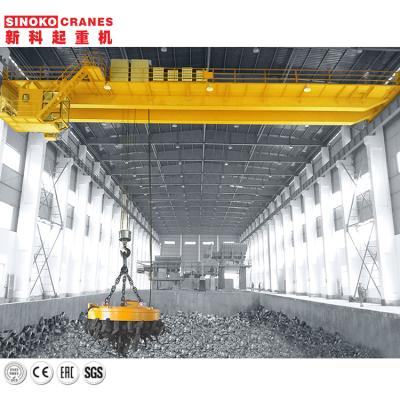 China Bridge Crane QC Beam Dual Magnetic Magnet Overhead Crane for sale