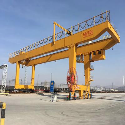 China Gantry Crane China 32ton 36ton 40ton 40.5ton 45ton 50ton 80ton 100ton Double Girder RMG Container Goliath Gantry Crane For Dock Port for sale