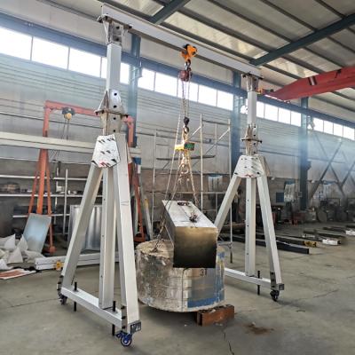 China Haga Mobile Crane Made In China Folding 2T 3T 5T ​​Gantry Small Electric Portable Aluminum Alloy Gantry Crane for sale