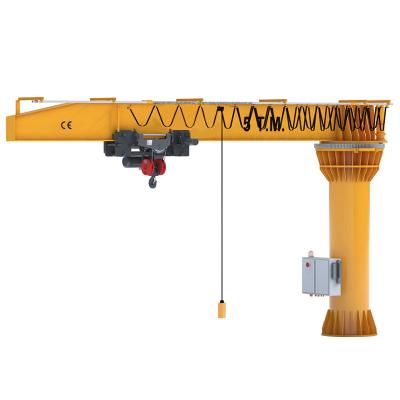 China Jib Crane 5 Ton Workingshop Fixed Pillar Slewing Manual Rotate Lifting Jib Crane With Chain Hoist for sale