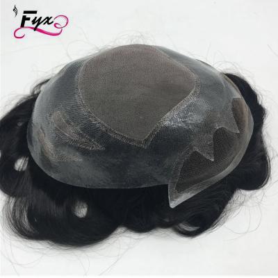 China Non Surgical Thin Hairpiece Replacement Skin Freestyle Knot Hair Pieces Invisible Hair Pieces Men Toupee for sale