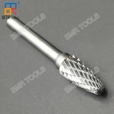 China F type Arch Ball Nose Shape tungsten carbide burrs for metal finishing and milling for sale