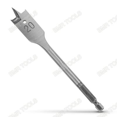 China BMR TOOLS Industrial Spade Paddle Flat drill 20mm Flat Wood Drill Bits High-Carbon Steel for sale