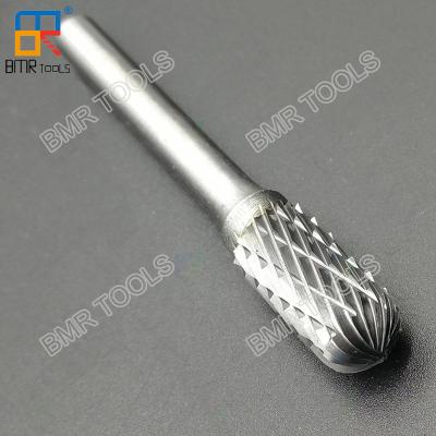 China BMR TOOLS Good Quality 6mm C type Cylinder Radius End Cut tungsten carbide burrs rotary files for sale