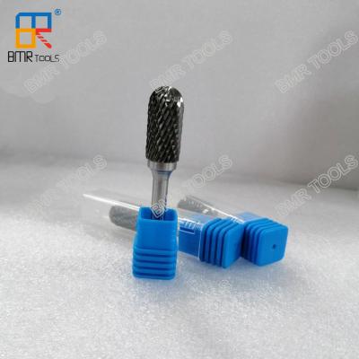 China BMR TOOLS Good Quality 8mm C type Cylinder Radius End Cut tungsten carbide burrs rotary files for sale