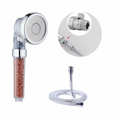 China Handheld 3 Mode Funtion Ionic Spray Shower Head With Shower Shut Off Valves for sale