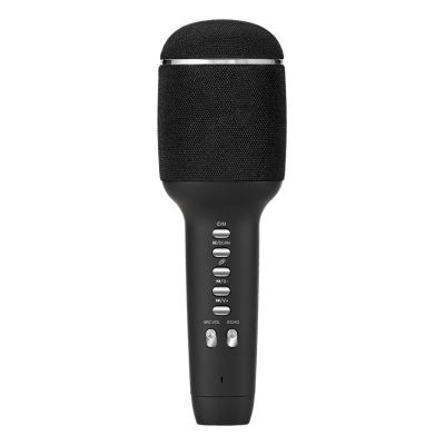 China LED Flashing Light Wireless Microphone Speaker Karaoke Portable Handheld Microphone For Song Sing for sale