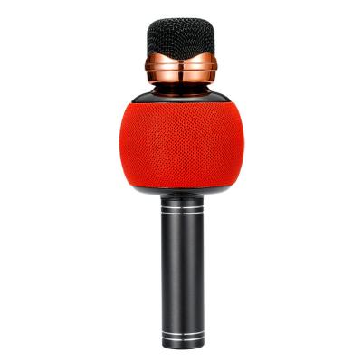 China Best Selling LED Flashing Light LED Flashing Light Wireless Karaoke Microphone Handheld Rechargeable Battery Mike Mini Speaker for Home Music Party KTV Radio MIC for sale