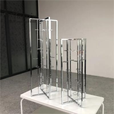 China Hot Sale Metall Kerzenhalter Stand Silber Blumenstand Hochzeitsdekoration Hochmetall Kerzenstand zu verkaufen