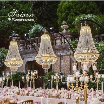 China Vendas Quentes Casamento Arco de Meio Círculo Luz Candelabro de Casamento Estand para acessórios de casamento Decoração do evento à venda