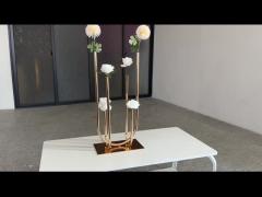 New gold flower stand wedding centerpiece