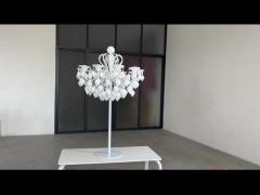 New Design Gorgeous Wedding Decorative White Chandelier Candelabra For Centerpieces