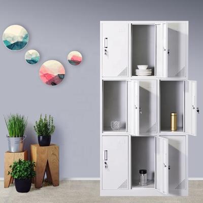 China Expandable Steel Cube 9 Interlocking Storage Organizer Shelving System Closet Modular Wardrobe with Doors for Home Clothes Shoes for sale