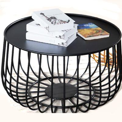 China Modern Design Attic Style Minimalist Adjustable Storage Side Table Multifunctional (Waist) Metal Wire Tea Storage Table Coffee Table for sale