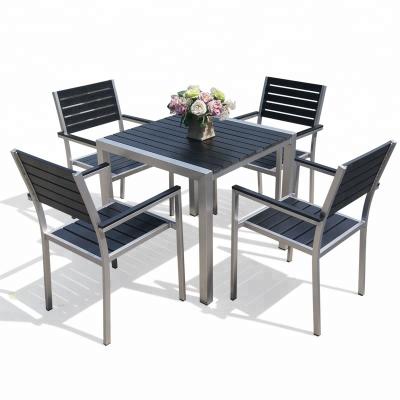 China 4 Seat Extendable Dining Table Chair Set Outdoor Office Set for sale