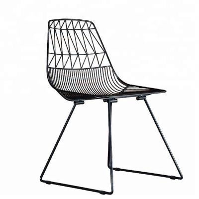 China Modern Classic Metal Attic Studio Wire Hee Lounge Chair Stackable Harry Bertoia Steel Wire Outdoor Leisure Chair Extendable With Pad for sale