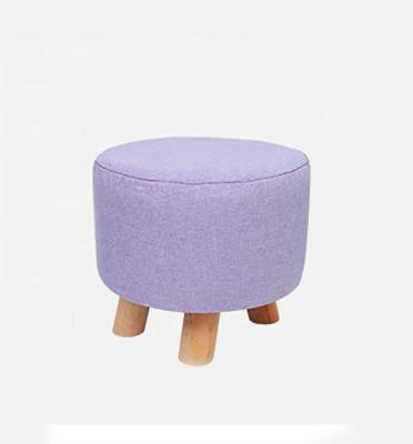 China Convertible Stool Pouf Modern Luxury Upholstered Nordic Round Stool for sale