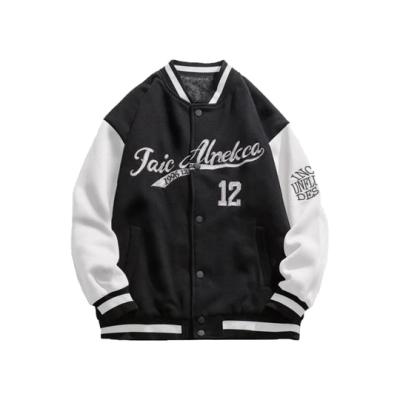 China 2022 Customs Service Patchwork Embroidery Letter Couples Baseball Breathable Varsity Jacket For Men Clothing Unisex Size Casual Fashion for sale