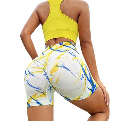 China Plus Size Seamless Biker Top Shorts Women Seamless Smile Cutout Shorts Workout Yoga Gaiters Butt Lift Gym Shorts for sale