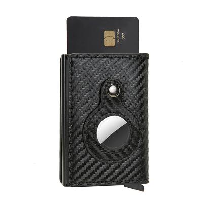 China Normcore/Airtag Wallet 2022 Leather Airtag Card Holder Noise Minimalist Airtag Smart Genuine Leather Slim Card Case for sale