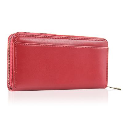 China Wallet Women's Leather Zipper High Quality Anti-theft Women's Long Wallet Grabs Bag Leather Women's Wallet Long for sale