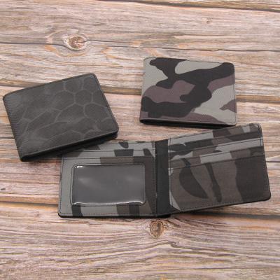 China Wholesale anti-theft mens wallet fabric rfid printing camouflage fabric smart wallet for men for sale