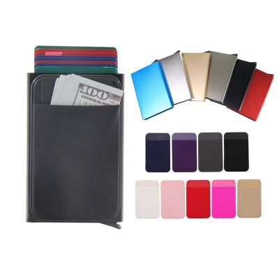 China Vintage Aluminum Metal Rfid Blocking Ultra Thin ID Credit Card Holder Business Name Card Holder for sale