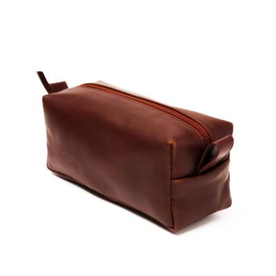 China Wholesale Fashion Custom Leather Cosmetic Bag Travel Bag Waterproof Leather Make Up Bag for sale