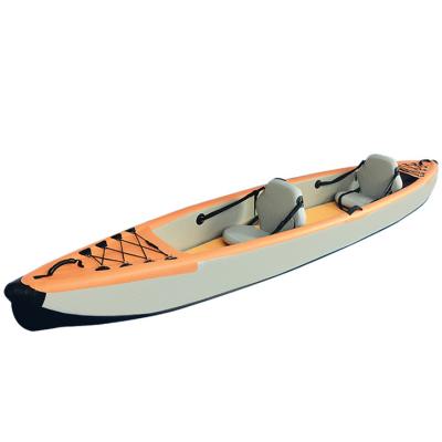 China High Quality Carbon Portable Adjustable Paddle Boat Water Entertainment Fishing PVC Inflatable Kayak Drift Boat for sale