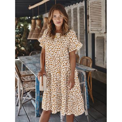 China Summer Holiday Party Dresses 2022 Ladies Fashion Print Dress Breathable Sexy Casual New for sale