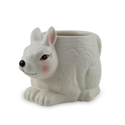 China Coffee Rabbit Shape 3D Mug Dolomite Bunny Tea Mug Ceramic Easter Rabbit Hand Painted Coffee Mug for sale