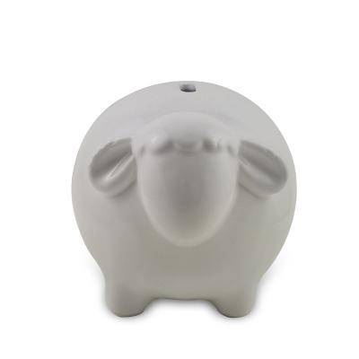 China To save money and invent savings bank ceramic animal hot sale dolomite wholesale sheep money bank OEM cheap coin bank for sale