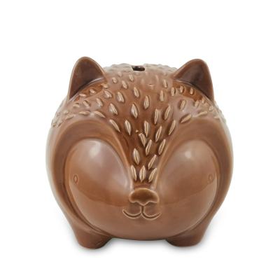 China Money and Coin Savings Bank Customized Wholesale Piggy Hedgehog Piggy Bank Savings Bank for Environmental Type Ceramic Animal Coin Kids Bank for sale