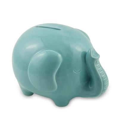 China To save money or coin bank ceramic wholesale dolomite money elephant shape savings bank elephant animal coin bank for sale