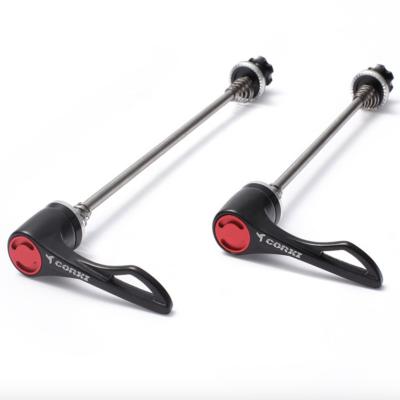 China CORKI Alloy Titanium Axle Shaft 100/135 Titanium Alloy Quick Release For DoodleBike Mountain Bike for sale