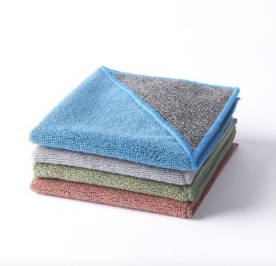 China mikrofibra microfiber dish cloth microfaser brush pot polishing towel clean towel viable current for sale