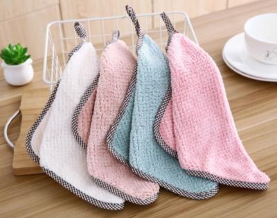 China Sustainable Dish Towel With Blow Loop Microfiber Kitchen Cloth 25x25cm Microfaser Cleaning Cloth for sale