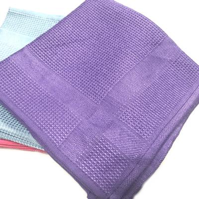 China Custom Soft Microfiber Glass Clean Cloth Dish Microfiber Kitchen Towel 50x50cm Microfiber Waffle Weave Kitchen Cloth for sale