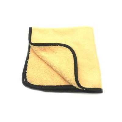 China Sustainable Clean Microfiber Cloth 40x40cm Double Stack 380gsm Microfiber Towel Automatic Microfiber Drying Cloth for sale