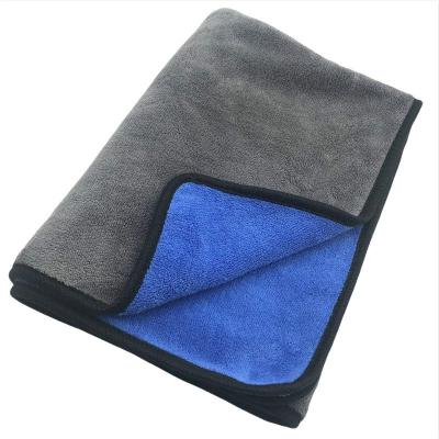 China 800gsm Microfiber Drying Towel Microfiber With Cleaning Cloth Different Side Thick Microfiber Polishing Towel for sale