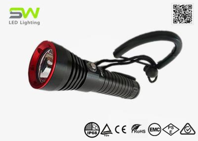 China IP68 Underwater Stepless Dimmable Diving Flashlight Torch Light 100M Te koop