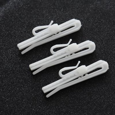 China Factory Price Plastic Clear Curtain Hanging Hooks Hard / Durable Accessories Adjustable Size For Curtain Rail for sale